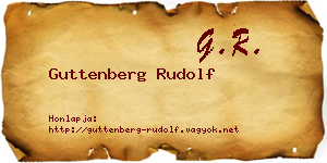 Guttenberg Rudolf névjegykártya